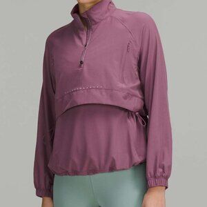 Lululemon Stretch Ripstop Running Half-Zip Vintage Plum Sz 6